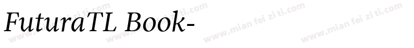 FuturaTL Book字体转换